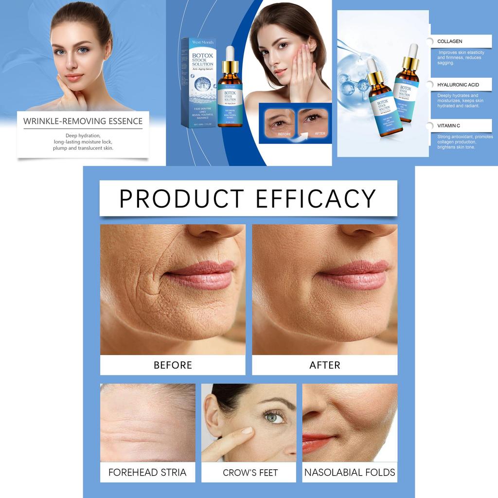 West Month Collagen Facial Essence Serum Hydrating Moisturizing Anti-aging Formula 30ml For Radiant Skin