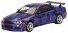 MINI GT 164 Nissan Skyline GT-R R34 V-Spec II MINI GT Digital Camouflage Purple MINI GT 5th Anniversary Model Right-Hand Drive Finished Product