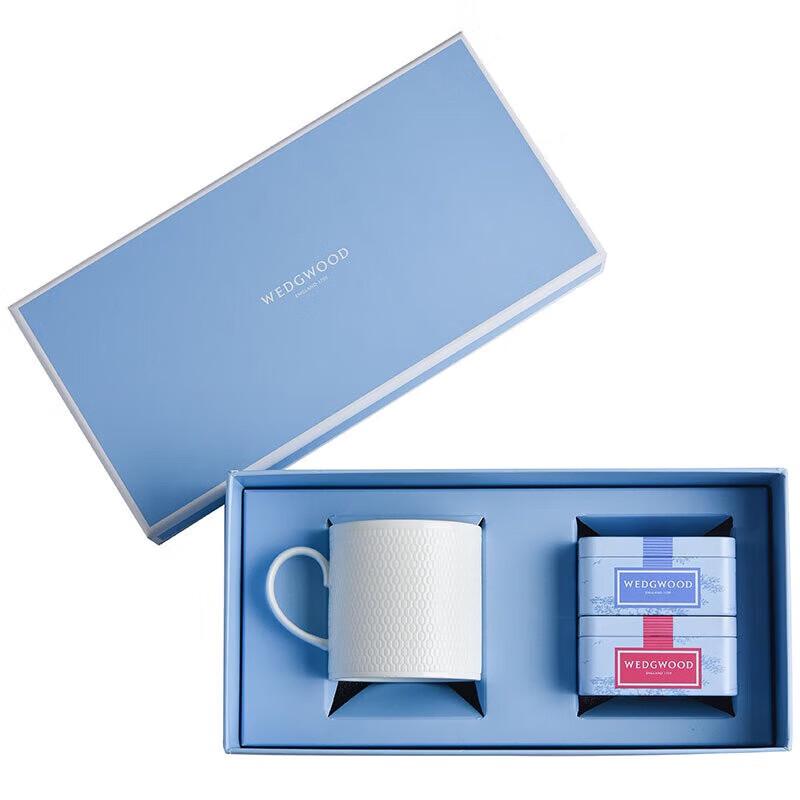 Wedgwood Geometric Mug & Portable Tea Caddy Set