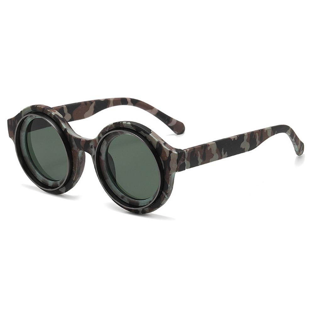 Hip Hop Round Sunglasses Retro UV400 Eyewear Fashion Punk Shades for Men