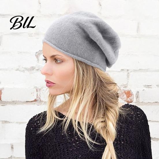 Winter Fashion Headwear for Travel Slouchy Knitted Hat, Women Men Warm Autumn Soft Cozy Elastic Caps Comfortable Fit Ski Cap, Solid Color Skull