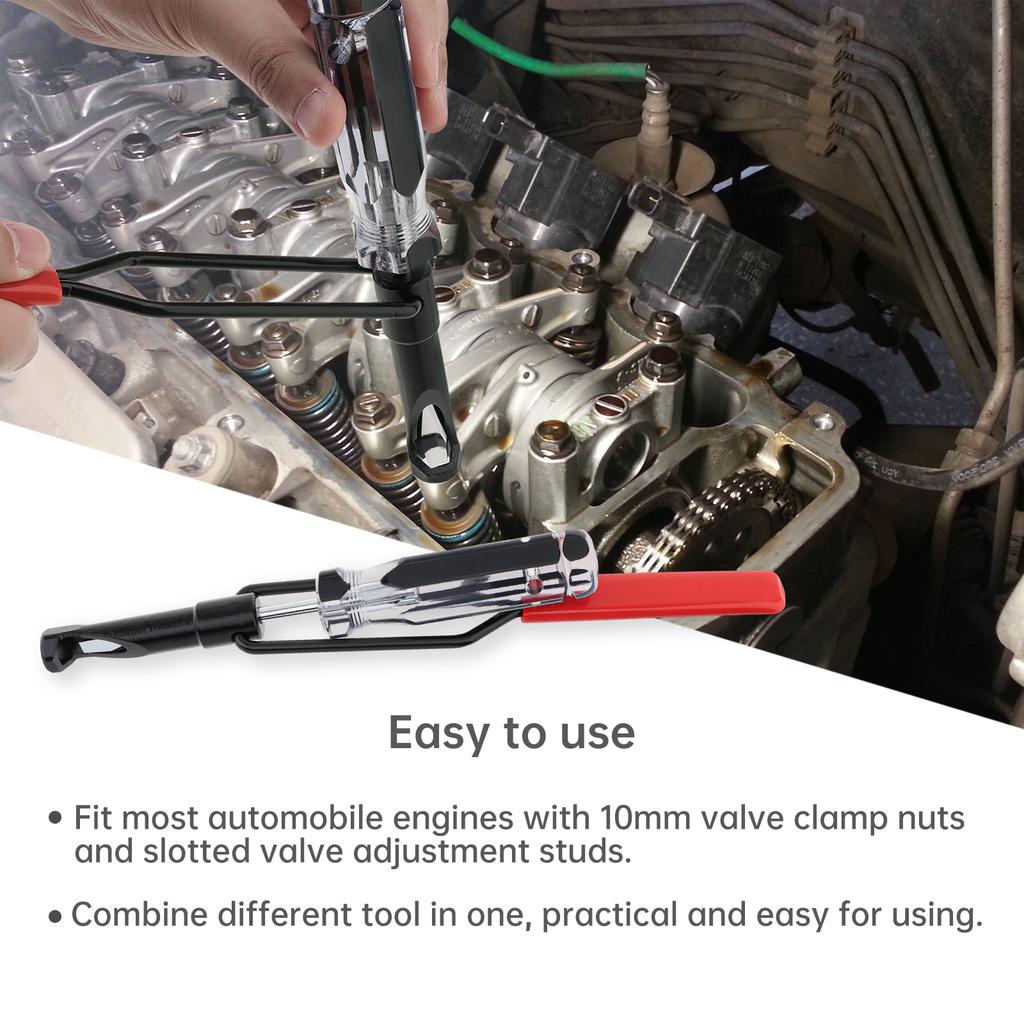 10 мм Контргайка Инструмент для регулировки клапанов Сверхпрочный Позиционирующее окно Зазор Притирка