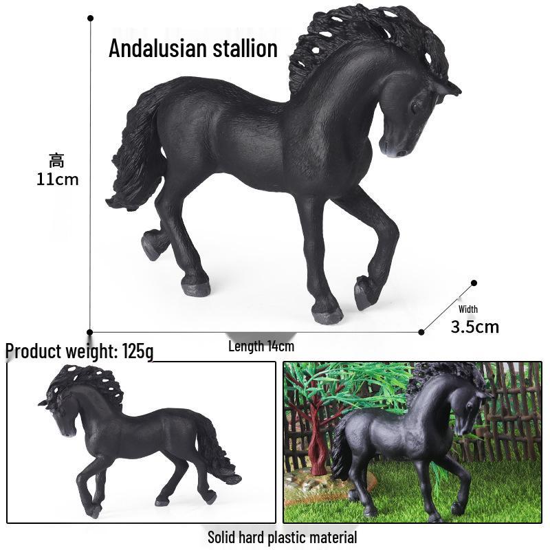 Трансграничное украшение для рабочего стола «Степной конь»: Черно-белая модель североамериканской дикой лошади