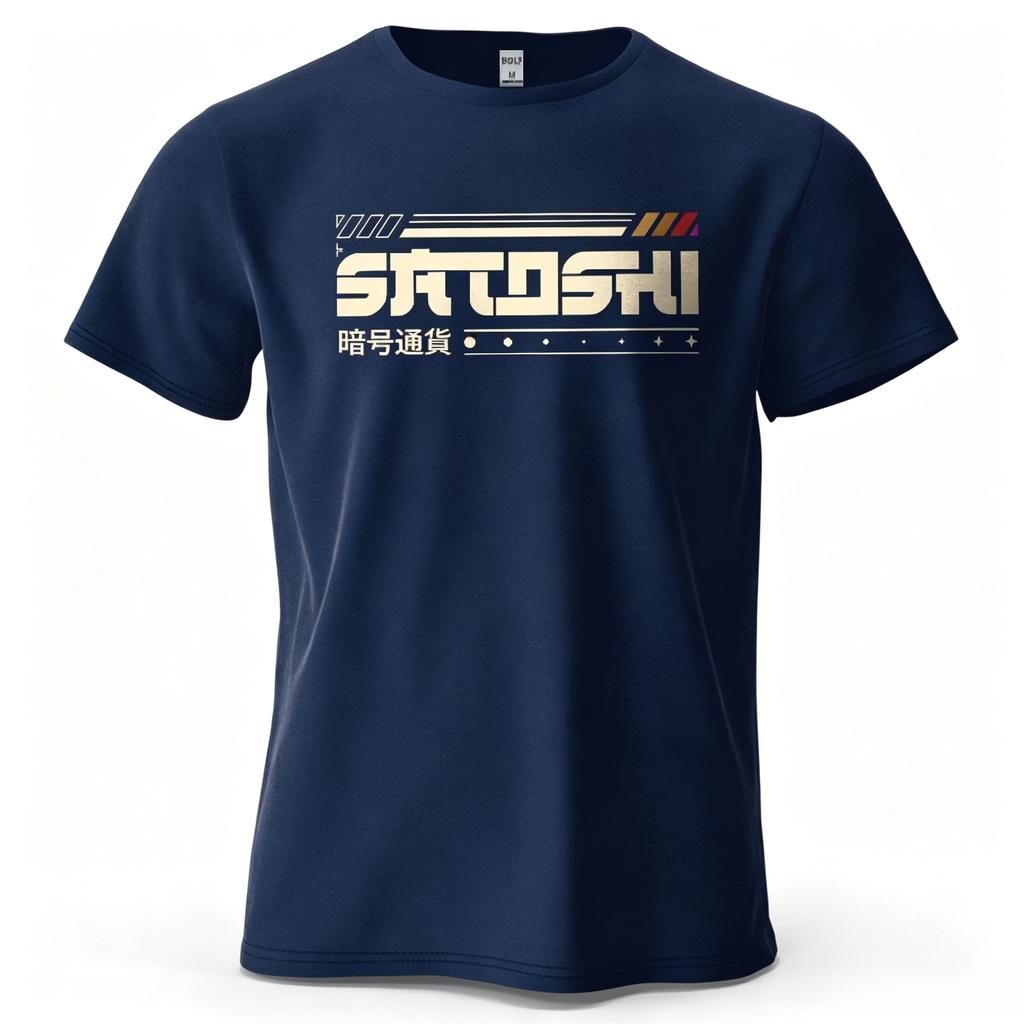 Satoshi And Crypto Printed Unisexs Tshirt Oversized Tech Theme Outfits Graphic Tees For Unisex Tops Tees Streetwear