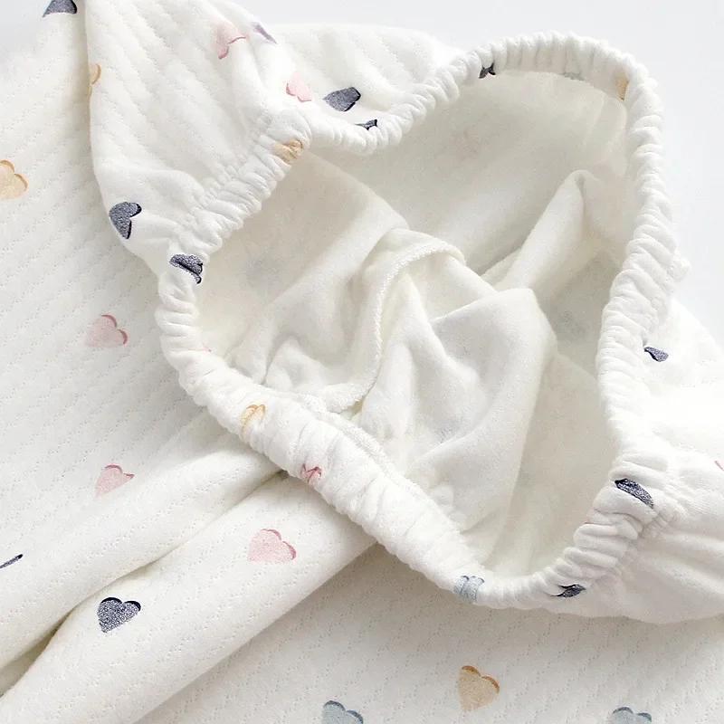 Женский пижамный комплект, новый осенне-зимний, воздушный, хлопковый, утолщенный, с длинными рукавами, симпатичная домашняя одежда, чистый хлопок