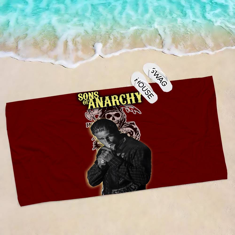 Son Of Anarchy American Bath Towel Microfiber Soft Water Absorbing Breathable For Girl Kids Decorative Cartoon Beach Towel