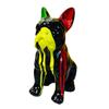 Color French Bulldog Fighting Ornament Resin Crafts Home Modern Interior Hallway Housewarming Decoration Gift Home Accessories