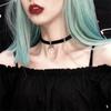 Leather Crescent Choker Necklace For Women Vintage Necklace Gothic Girl Moon Party Jewelry Accessories