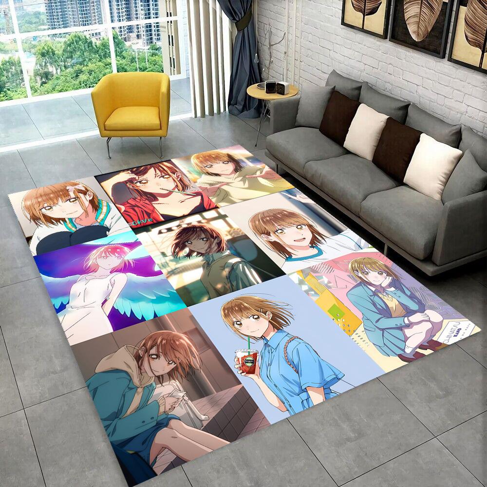 3D Cartoon Blue Box Ao No Hako Love Anime Hina Carpet Rug for Home Living Room Bedroom Sofa Doormat Decor,kid Non-slip Floor Mat