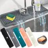 Adjustable Faucet Splash Guard Mat Silicone Drying Mat Durable Faucet Water Catcher Mat
