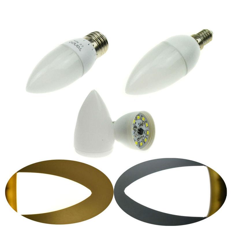 5X Светодиодная лампа-свеча E27 E12 B22 B15 E14 Люстра Пластиковый свет Пламенные лампы Лампочки Белый ac220v Теплый дом 3w