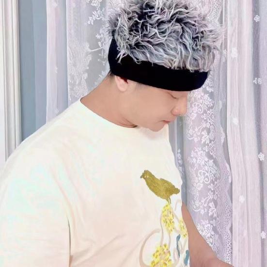 Новинка, козырек из искусственных волос для мужчин, регулируемая шляпа с шипами для парика с острыми короткими волосами, уличная хип-хоп-шляпа для фестивалей, вечеринок