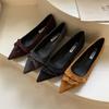 Мода Bailamos 2025 Осень Женские Одинарные Туфли Квадратный Низкий Каблук Платье Туфли Мода Рюши Острый Носок Мелкие Слипоны Лодочки