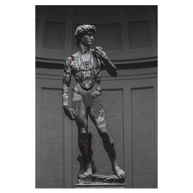 Черно-белые винтажные постеры, скульптура, классические принты, греческая мифология, Давид, холст, живопись на стене, искусство для гостиной