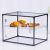 Многоярусная стойка для демонстрации хлеба и тортов - Каркас из сплава с прозрачным шкафом