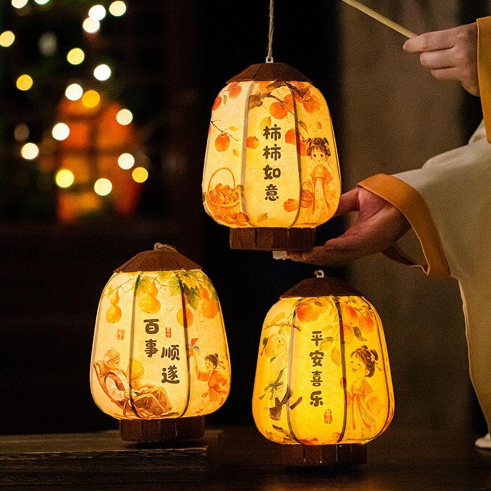 Luminous Lantern Material Kit Vintage Handheld Antique Lanterns Hanfu Dress Cosplay