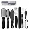 Профессиональный набор инструментов для педикюра, 10 шт., набор для ухода за ногами из нержавеющей стали 10 в 1, набор для педикюра для удаления омертвевшей кожи, рашпиль для ног