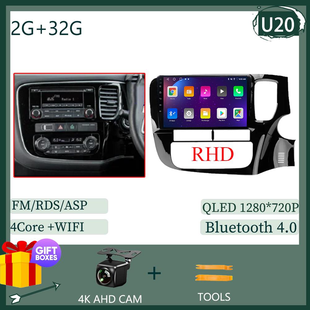 Беспроводной CarPlay Android 14 Авто Радио Для Mitsubishi Outlander 3 GF0W GG0W 2012-2018 Автомобильный Мультимедиа GPS Без Сенсорного Экрана 2din