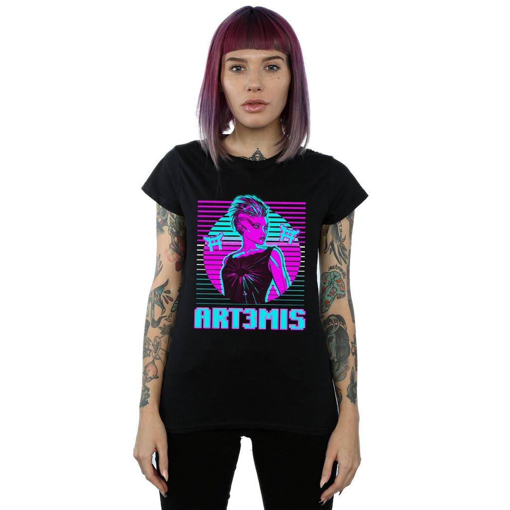 Ready Player One Womens/Ladies Neon Art3mis Cotton T-Shirt