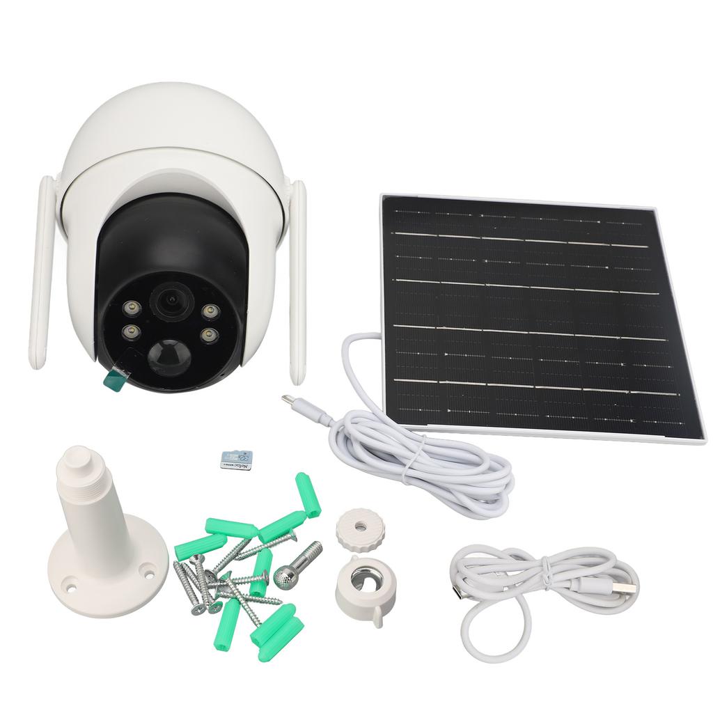 2K Solar Security Camera 4MP Outdoor 360 Degrees WiFi Surveillance Camera Solar Panel Battery Powered