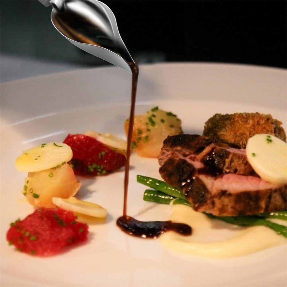 1 набор ложек для украшения шеф-повара, украшение суши, еда, инструмент для рисования, дизайн соуса, заправки, десерта, выпечки, торта, гастрономии, кофейной ложки