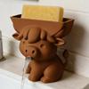 Держатель для губок в форме мультяшной коровы 3D-печатная сушилка Милый подставка для хранения Кухонная раковина