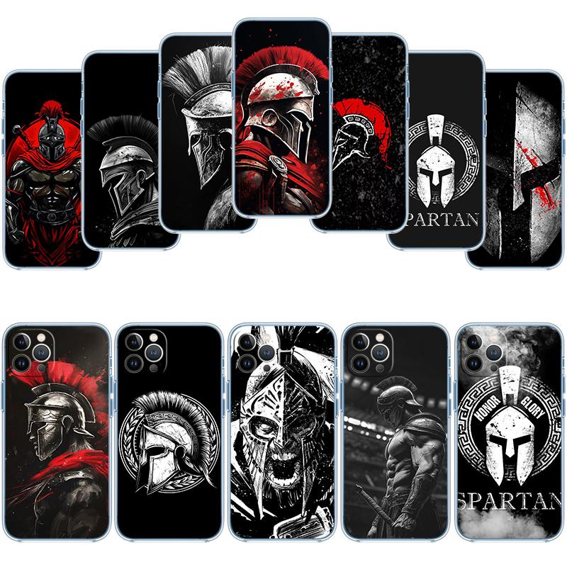 Spartan Warrior Transparent Phone Case for Motorola Moto G10 G20 G30 G31 G32 G34 G35 G41 G42 G50 G51 G52 G55 G60 G60S