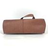 FENDI vintage FF logo Tote Bag Shoulder Bag Hand Bag Leather Brown