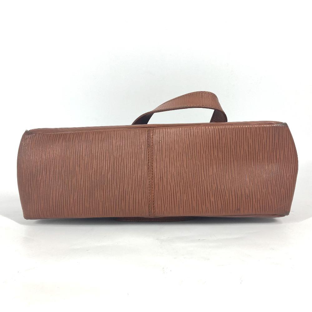 FENDI vintage FF logo Tote Bag Shoulder Bag Hand Bag Leather Brown