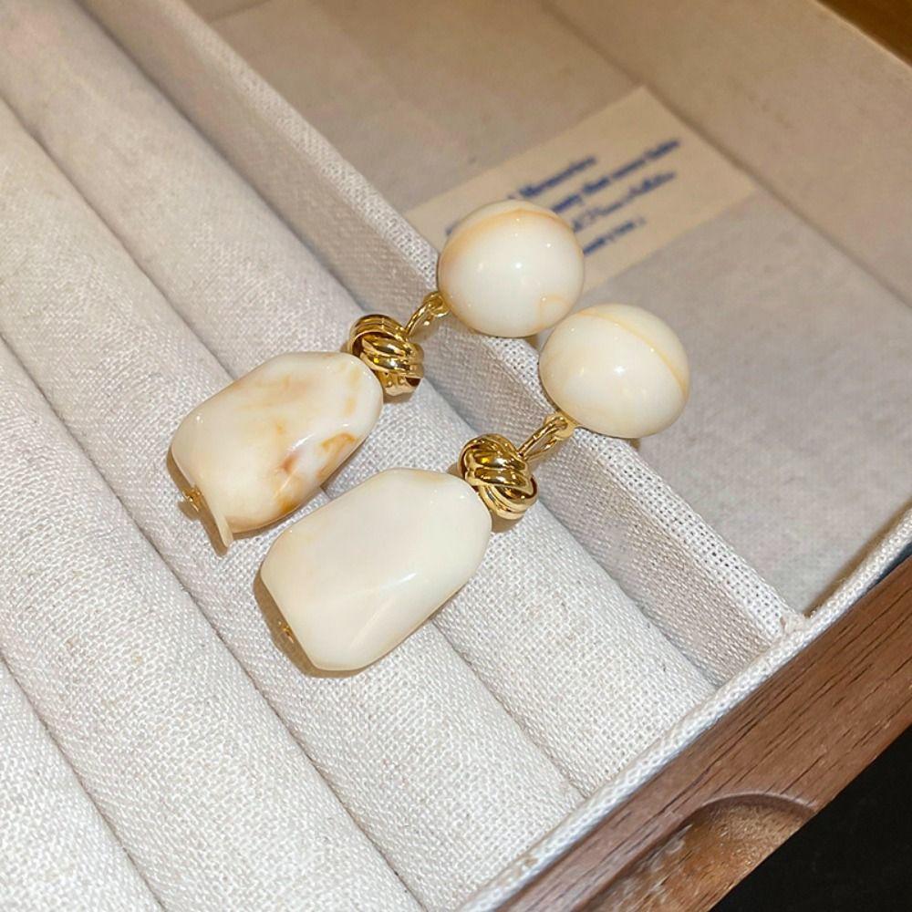 Элегантные длинные серьги-капли, французские винтажные украшения для ушей, повседневная одежда, серьги-гвоздики для женщин