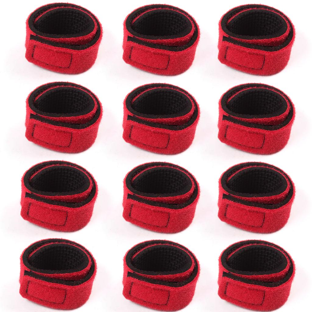 12pcs Fishing Rod Straps Fishing Pole Wrap Band Elastic Fishing Rod Holder Belts