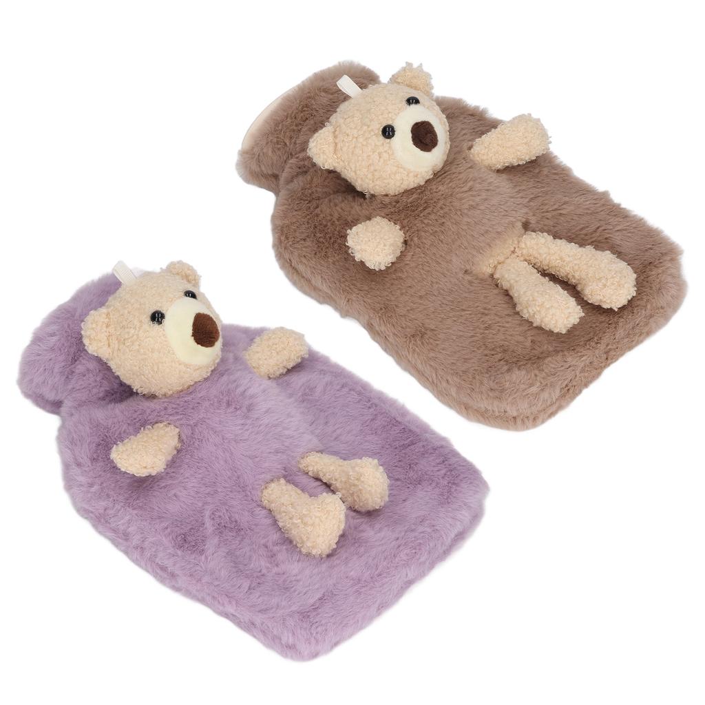 Hot Water Bag Multifunctional 1000ml Capacity Wide Mouth Cute Cartoon Hot Water Bottle for Homes Off