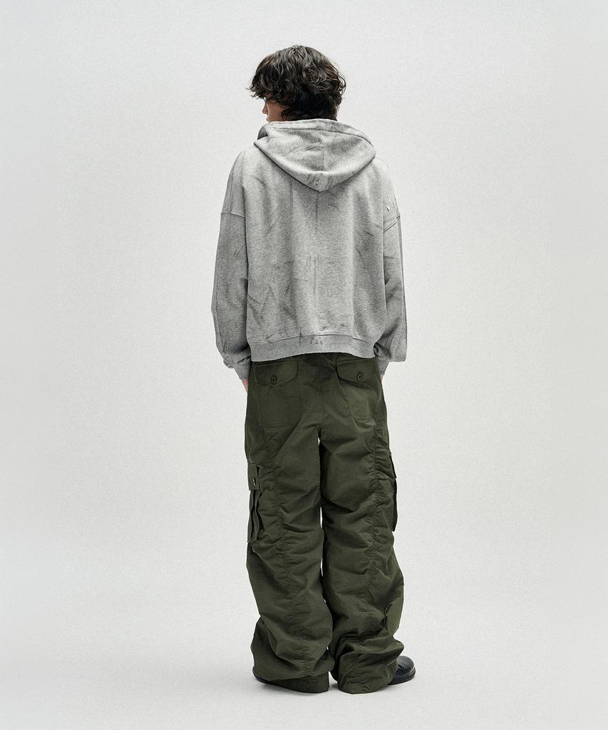 NOT4NERD Contour Shirring Nylon Cargo Pants - Khaki