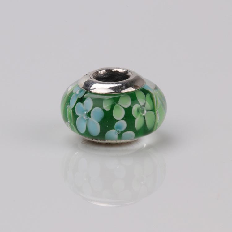 Бусины-цветы из муранского стекла из стерлингового серебра 925 пробы для браслета Pandora - Весенняя коллекция DIY Ювелирный аксессуар Подарок