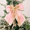 Бархатный рождественский бант 9" Поделки Подарочная лента Скрутка Рождественский венок Окна