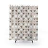 Heart Shower Curtain - Minimalist Valentine's Day Design | Perfect for Romantic Bathrooms, Includes 12 Hooks