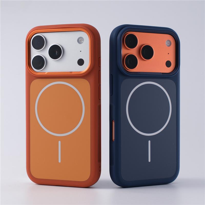 Двухцветный чехол для Magsafe для 17Air 17Pro 17Pro Max Матовый Магнитный Беспроводная Зарядка Жесткая Защитная Крышка