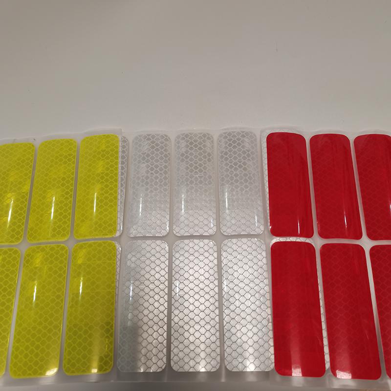 10pcs/set Warning Reflective Stickers Night Visibility Adhesive Strips Waterproof Reflectors Bicycle Tape For Vehicle Motorcycle