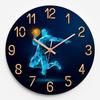 Children's Room Fashion Creative Clock Home Wall Clock Living Room Round Glass Clock Bedroom Silent Quartz Clock 30CM