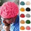 Brain Elastic Hat Fashion Funny Halloween Party Hand Knitted Personality Brain Hat Kids Adults Crochet