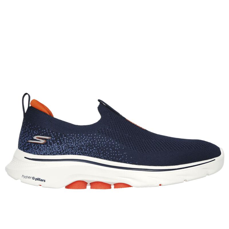 Skechers Go Walk 7 Простые Удобные Модные Универсальные Низкие Повседневные Кроссовки Мужские Синий 216633-NVOR
