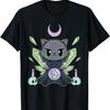 Black Cat Vampire Dracula And Horror Moon For Halloween T-Shirt