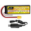 1 шт. Lipo аккумулятор 2S 7.4V 3000mAh 35C с разъемом XT60 и USB-кабелем для зарядки для RC автомобиля, грузовика, лодки на радиоуправлении, RC квадрокоптера, самолета, FPV дрона