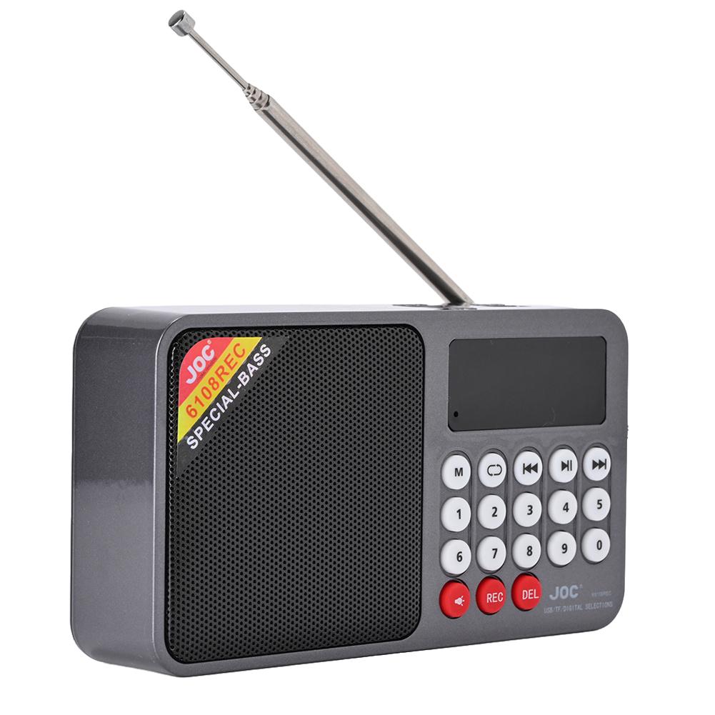 Портативное радио Медиаколонка Поддержка TF-карты USB-накопителя MP3-плеер с LED-экраном для дома и улицы