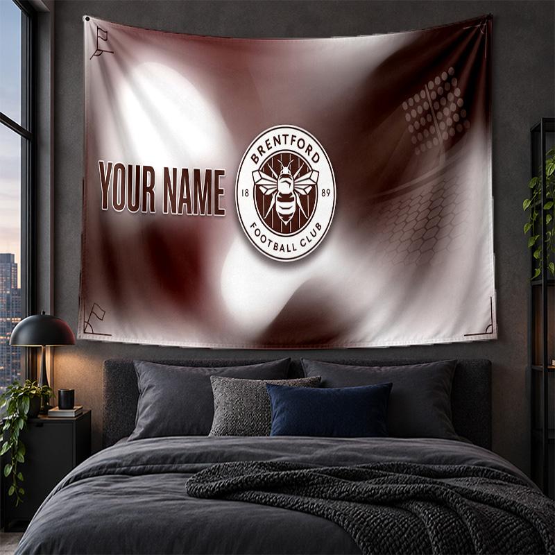 Personalized Tapestry Wall Hanging Brentford Football Pattern Art Background Cloth