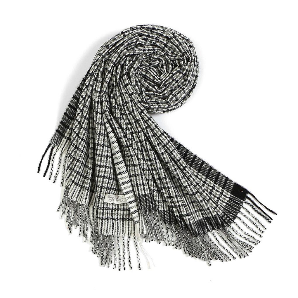 Cashmere Winter Check Muffler, Unisex Couple Scarf
