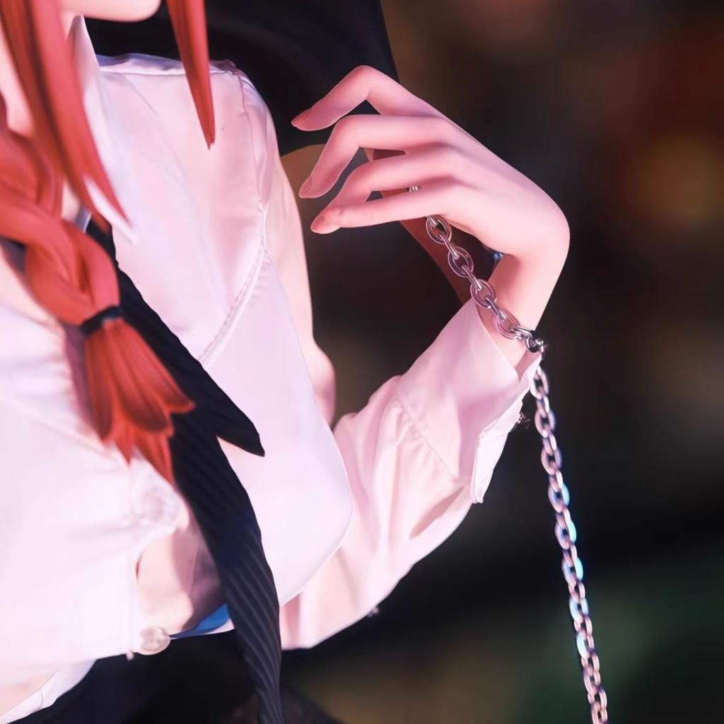 В наличии Hhs 46 см Аниме Человек-бензопила Фигурка Макимы Фигурки Действия ПВХ Статуя Настольное Украшение Коллекционная Модель Игрушки Подарки