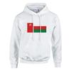 Sweat à capuche - PIXELFORMA - Drapeau d'Oman - Белый - Длинные маншки - Col capuche