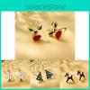 Elegant Alloy Christmas Earrings For Women Festive Jewelry Pieces