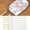6Pcs/set Barbecue Tools Stainless Steel Meat Grill U Shape Fork Outdoor Cooking Corn Holder BBQ Fork Tool